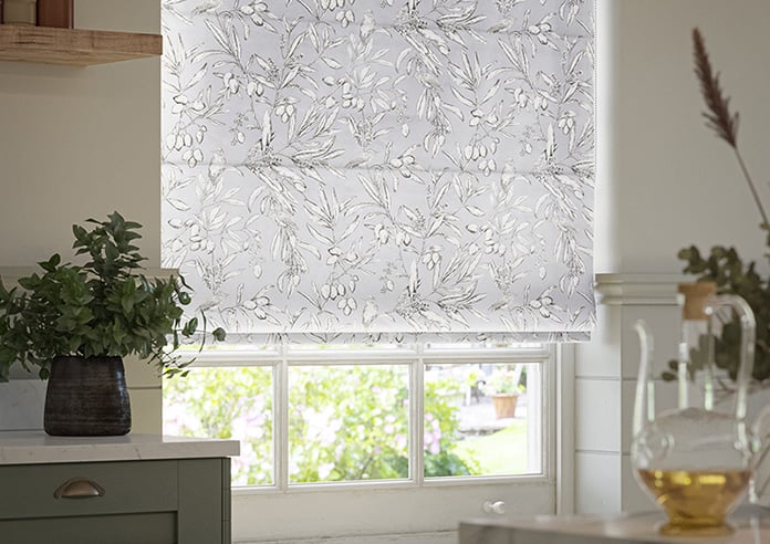 Aviary Velvet, Feather Grey - Motorised Roman Blind - Image 5